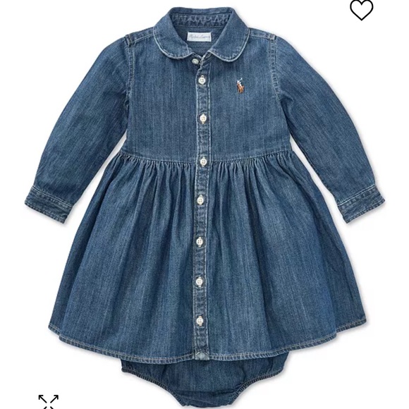 Polo Ralph Lauren Other - POLO RALPH LAUREN | Baby Girls Denim Cotton Shirtdress